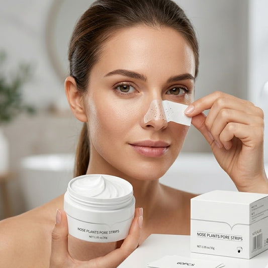 Buvyra Botanica Pore Purifier: Gentle Plant-Based Blackhead Removal Cream with 60 Professional Strips