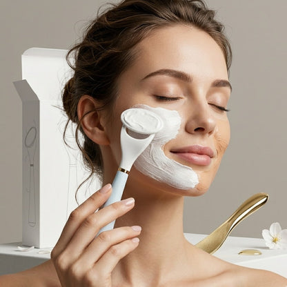 Buvyra Premium Silicone Face Mask Applicator - Professional Skincare Spatula & Mess-Free Mask Brush for Cream, Mud, and Clay Masks, Dual-Sided Facial Massage Tool for Even Application & Deep Cleansing
