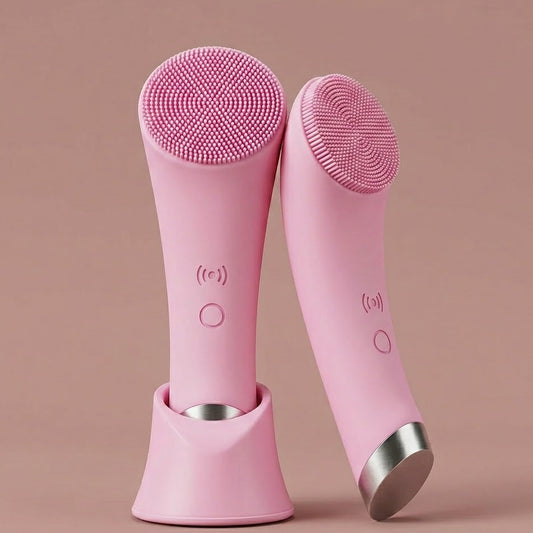 Buvyra Sonic Facial Cleansing Brush & Anti-Aging Massager | Waterproof Silicone Skin Scrubber for Deep Pore Purifying and Radiant Complexion